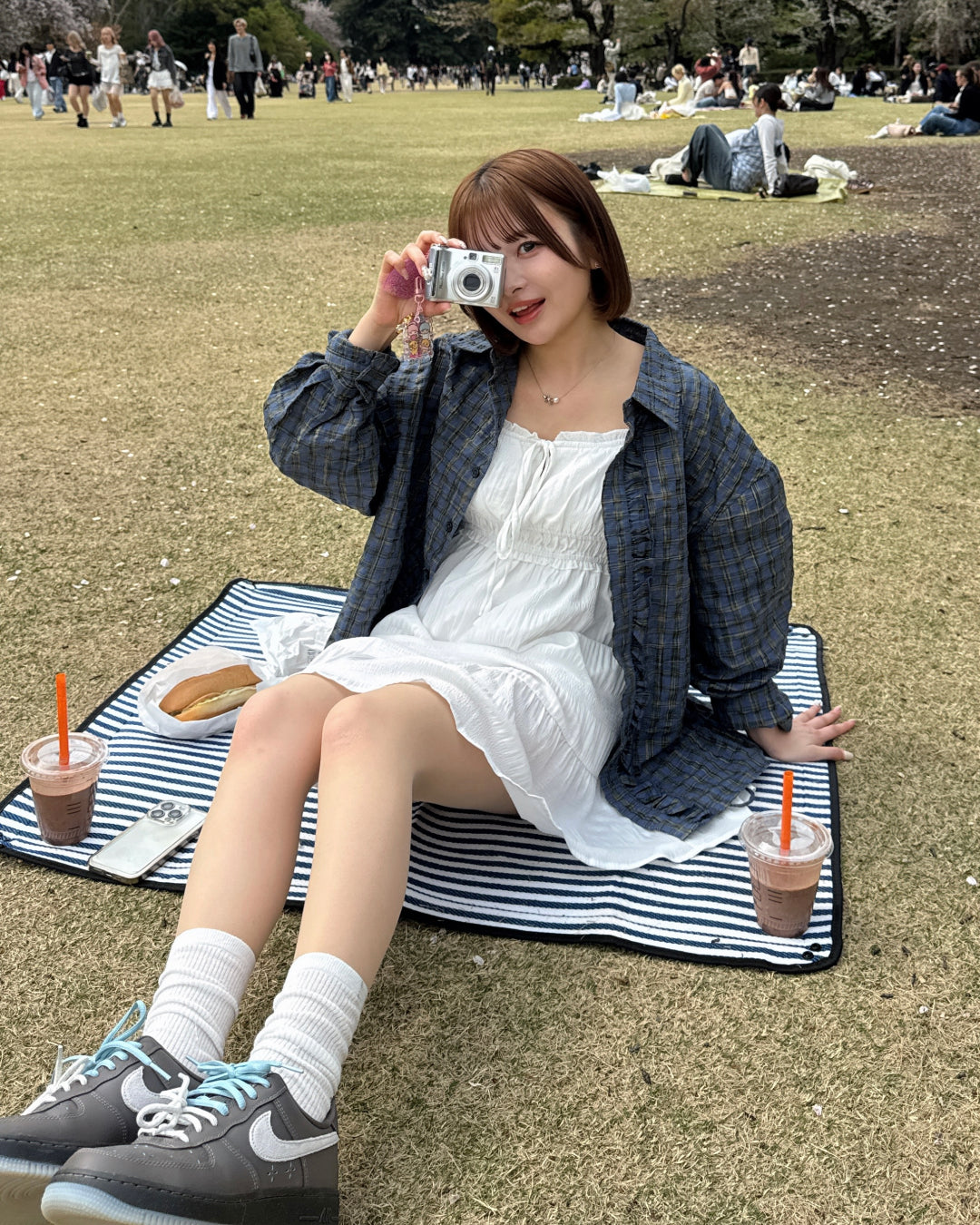 チェックルーズフリルシャツ SA0150