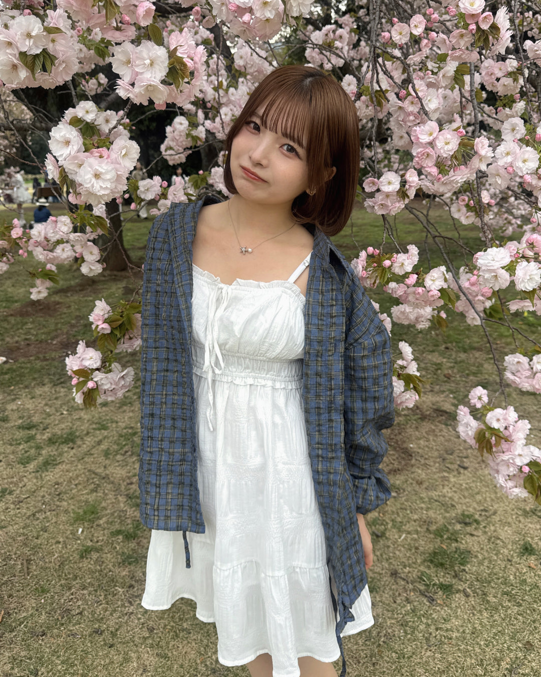 チェックルーズフリルシャツ SA0150