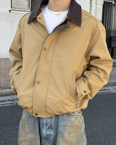 ミニマルレザーライクカラーZIPブルゾン SK0423