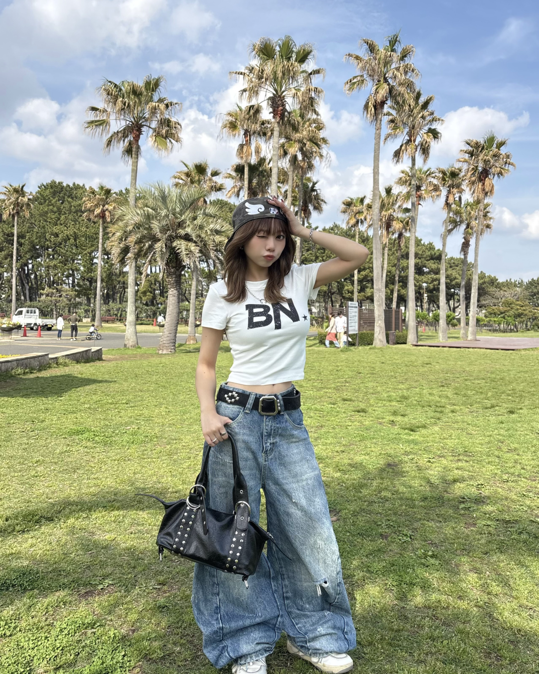 スタッズデザインショルダーバッグ SI0112