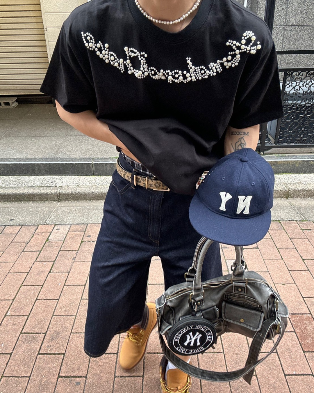 フロントビジューデザインTシャツ SK0096