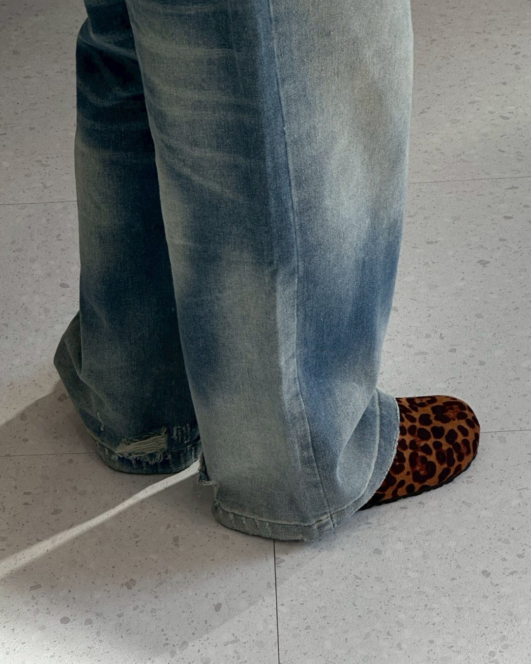 レオパード柄スエードサンダル SK0108