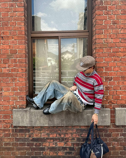 オーバーサイズボーダーセーター SK0232