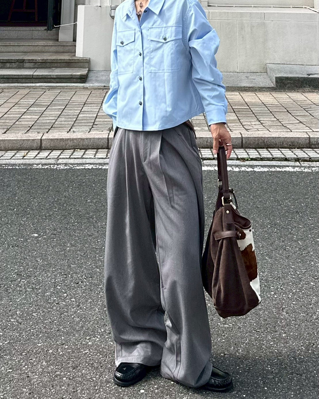 ワイドレッグプリーツパンツ SK0285