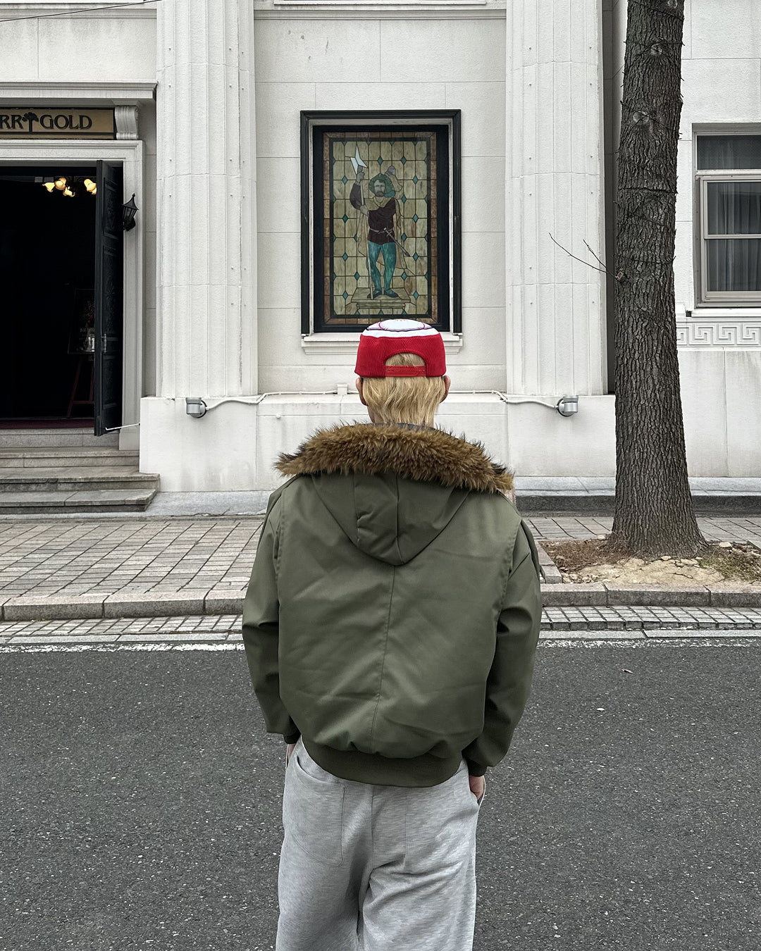 ファーフードミリタリーダウンジャケット SK1005