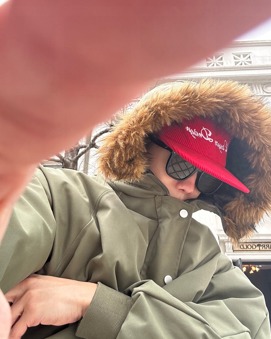 ファーフードミリタリーダウンジャケット SK1005