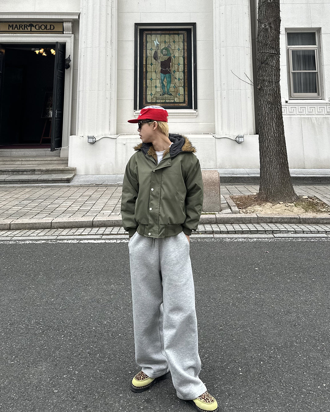 ファーフードミリタリーダウンジャケット SK1005