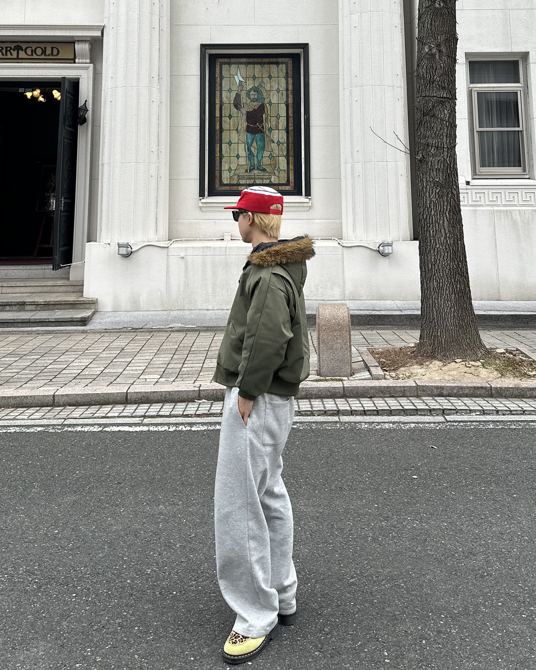 ファーフードミリタリーダウンジャケット SK1005