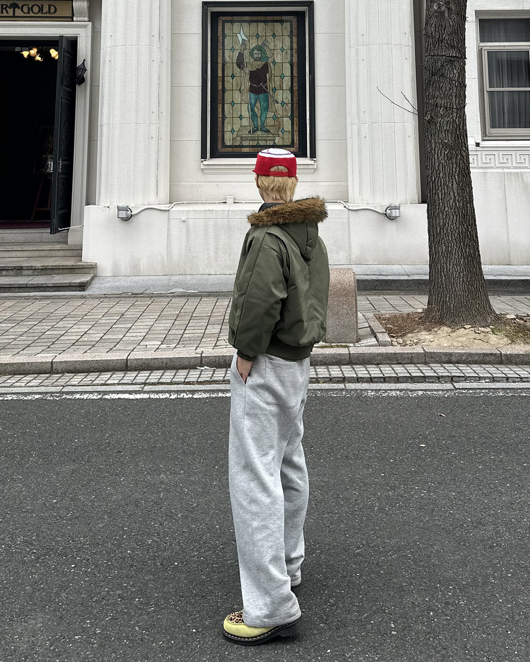 ファーフードミリタリーダウンジャケット SK1005