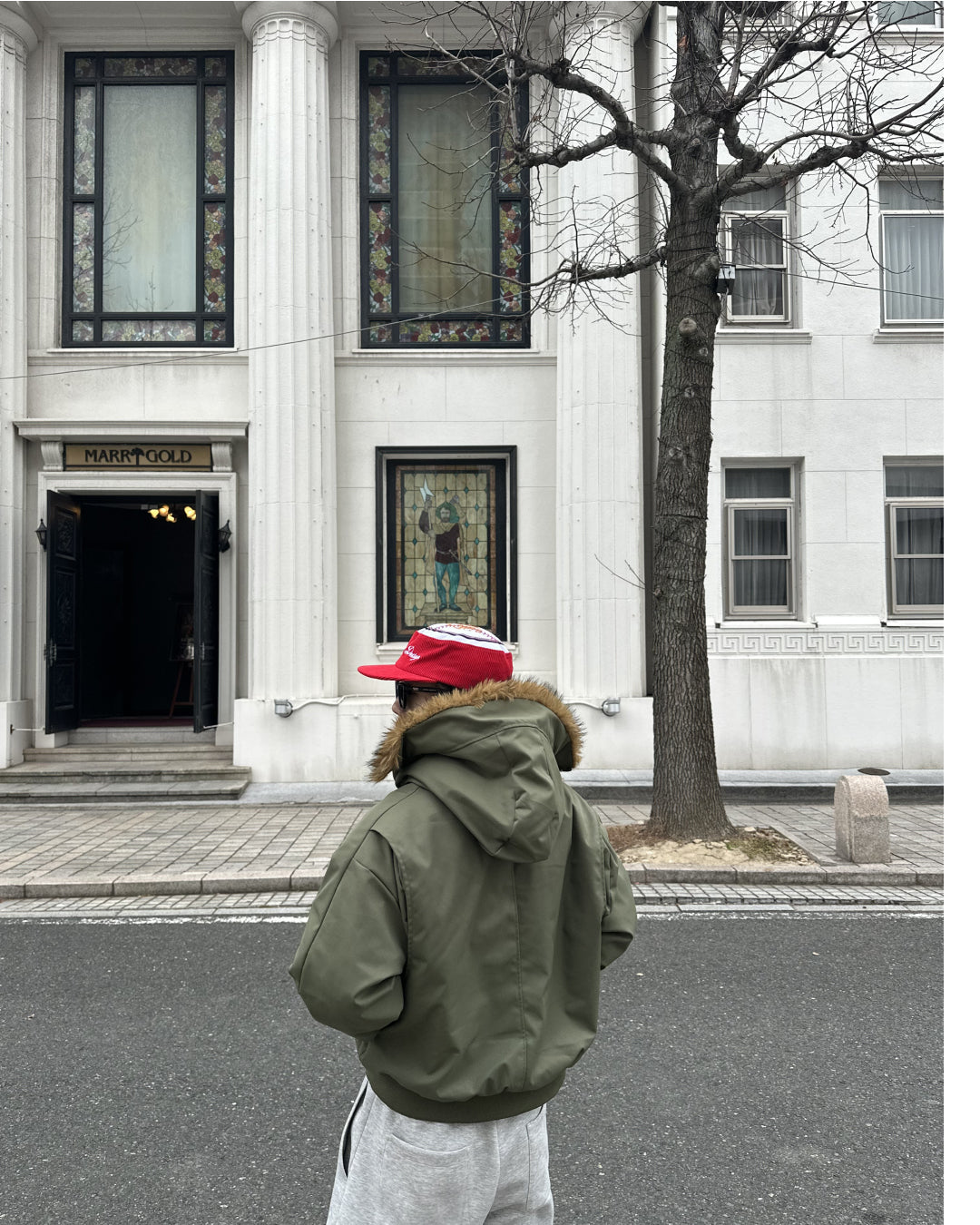 ファーフードミリタリーダウンジャケット SK1005