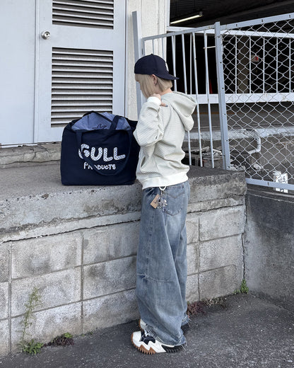 ボーダースウェットダブルジップフーディKC3001