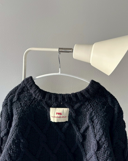 【11/25 19:00販売開始 オリジナル 即納】クロップドフィッシャーマンセーター SK6000