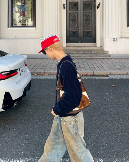 【11/25 19:00販売開始 オリジナル 即納】クロップドフィッシャーマンセーター SK6000