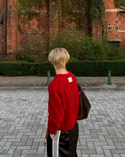 【11/25 19:00販売開始 オリジナル 即納】クロップドフィッシャーマンセーター SK6000