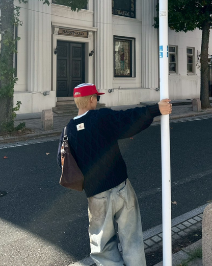 【11/25 19:00販売開始 オリジナル 即納】クロップドフィッシャーマンセーター SK6000