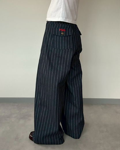 【11/25 19:00販売開始 オリジナル 即納】ストライプバギーカーブパンツ SK6001