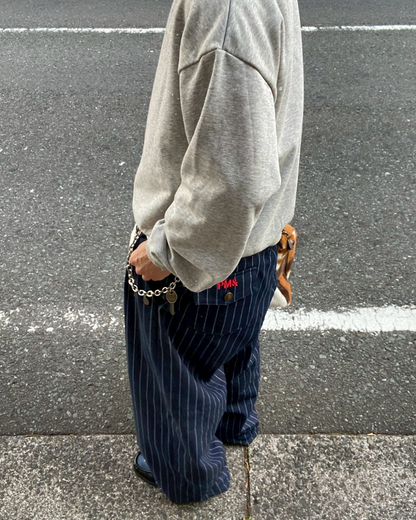 【オリジナル 即納】ストライプバギーカーブパンツ SK6001