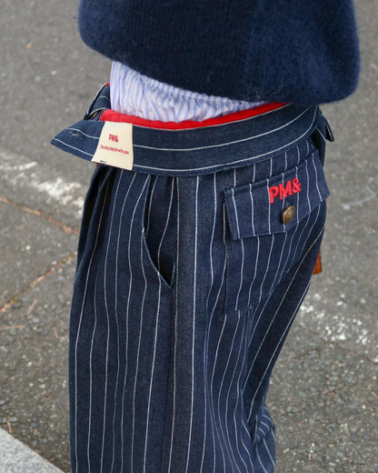 【オリジナル 即納】ストライプバギーカーブパンツ SK6001