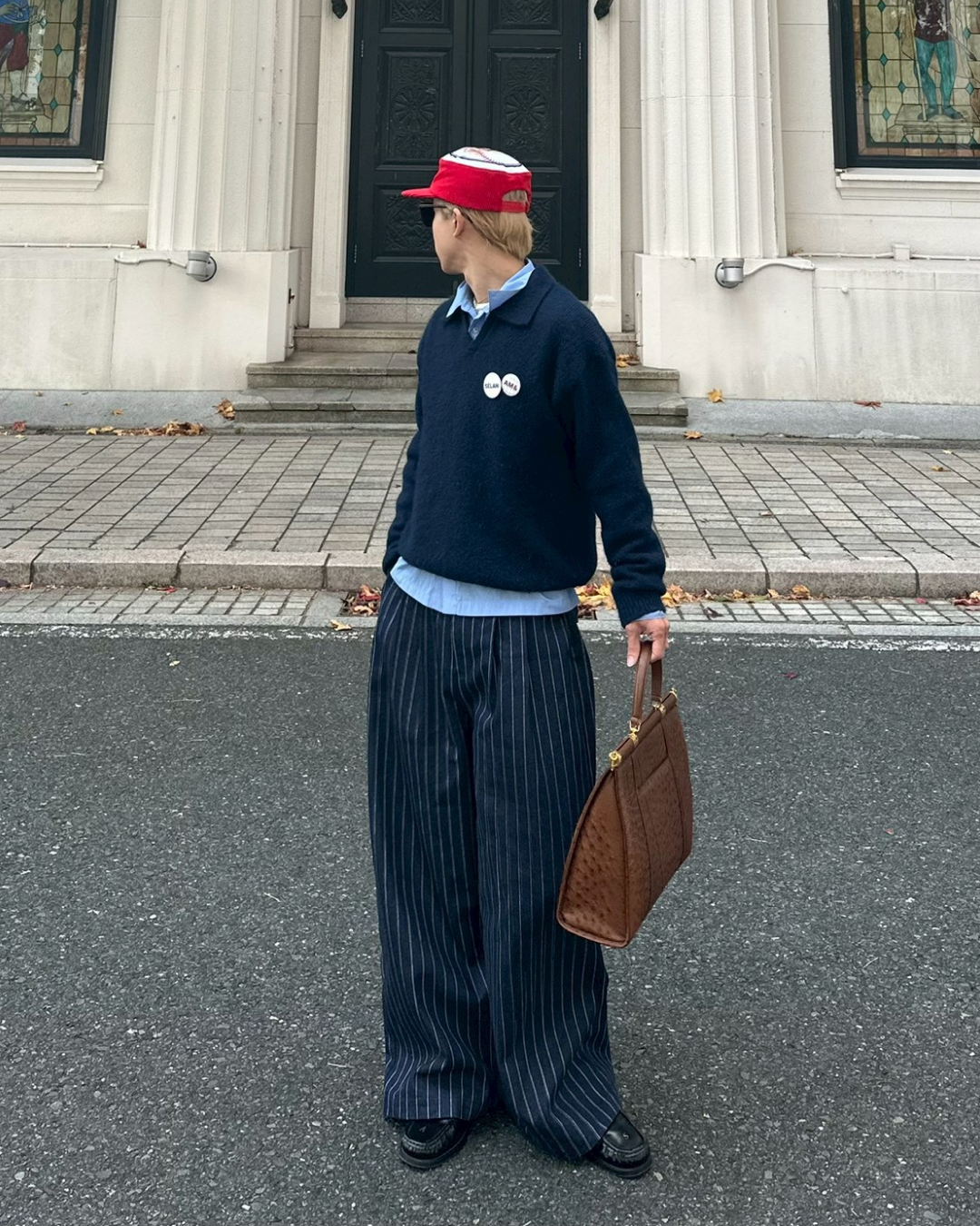 【オリジナル 即納】ストライプバギーカーブパンツ SK6001