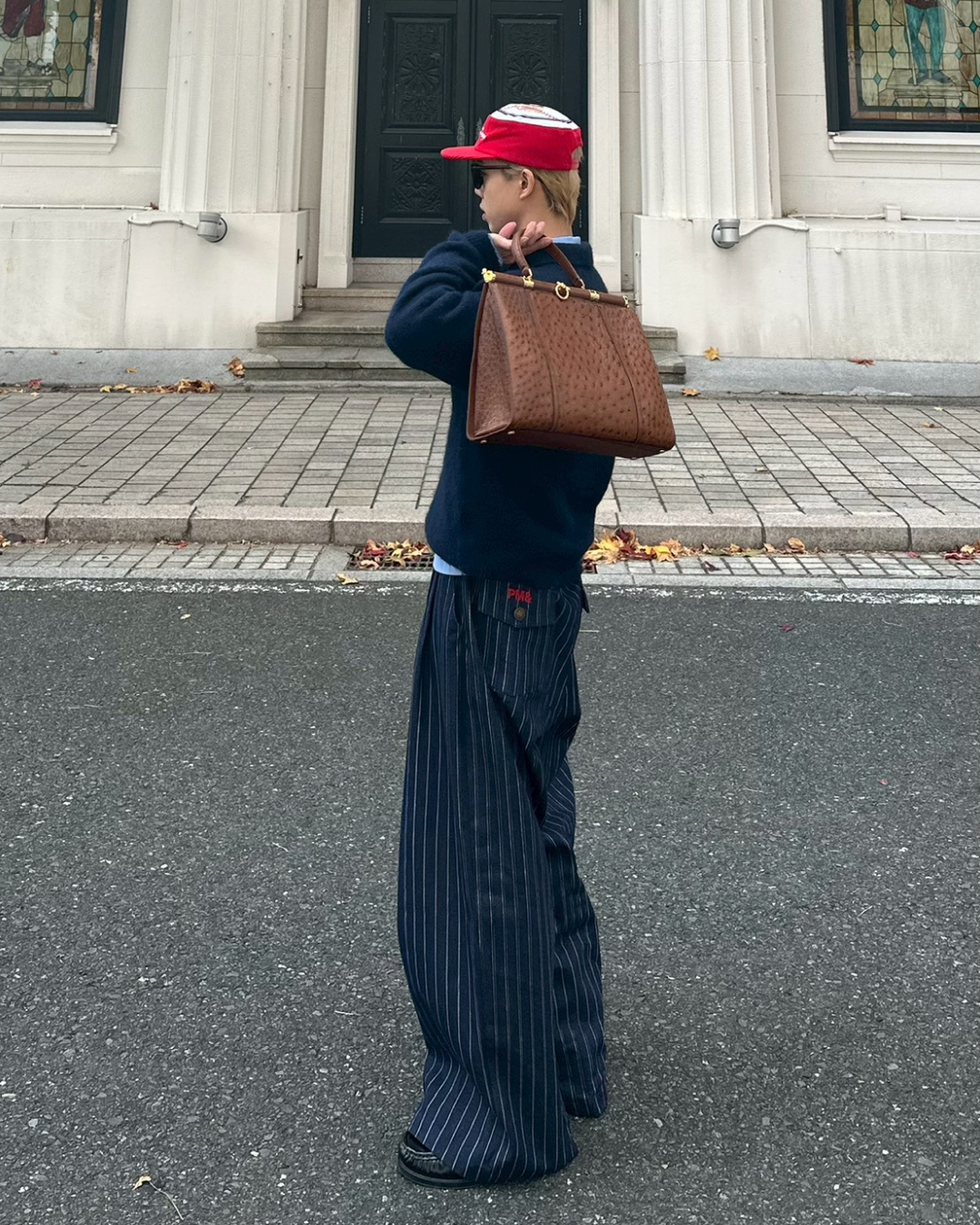 【オリジナル 即納】ストライプバギーカーブパンツ SK6001