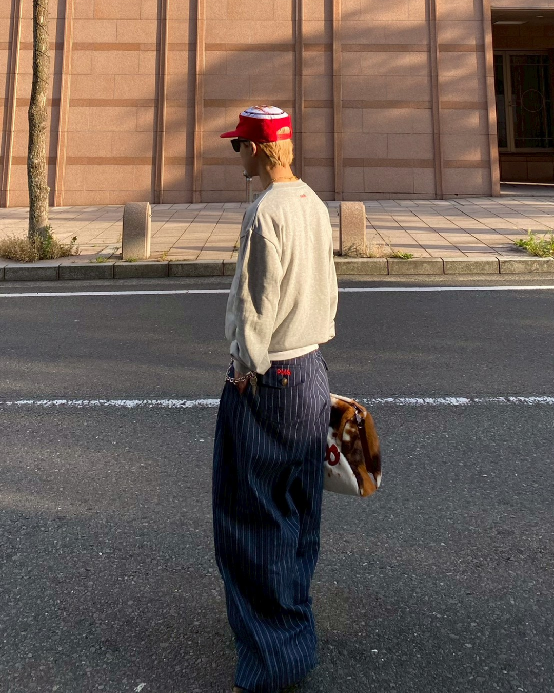 【オリジナル 即納】ストライプバギーカーブパンツ SK6001