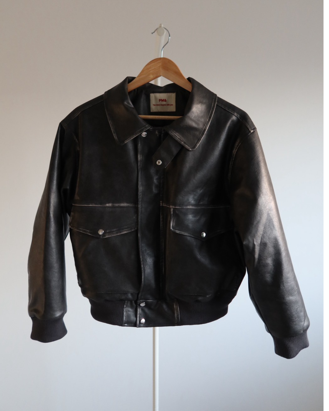 【11/25 19:00販売開始 オリジナル 即納】PUレザーA2フライトジャケット SK6002