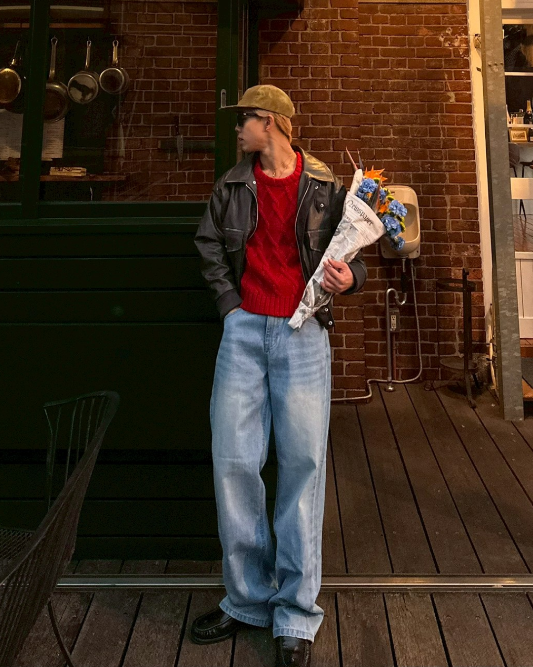 【オリジナル 即納】PUレザーA2フライトジャケット SK6002