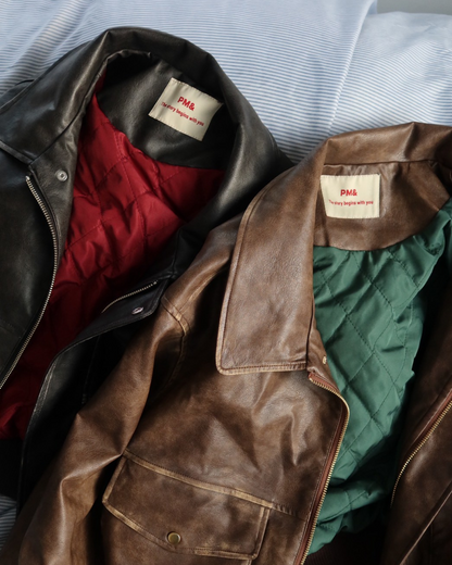 【11/25 19:00販売開始 オリジナル 即納】PUレザーA2フライトジャケット SK6002