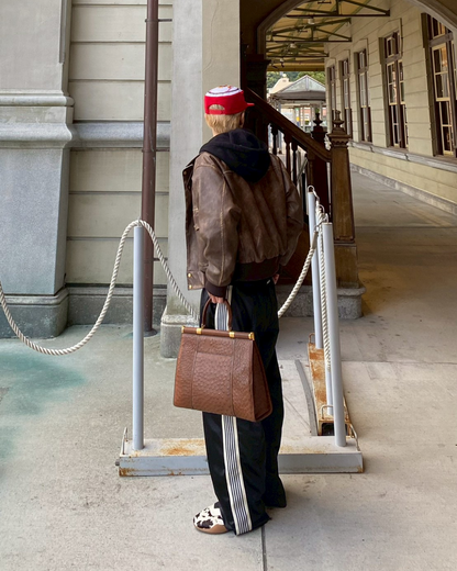 【オリジナル 即納】PUレザーA2フライトジャケット SK6002