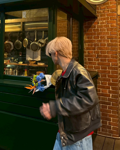 【オリジナル 即納】PUレザーA2フライトジャケット SK6002