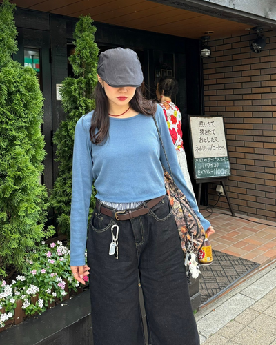 【即納】ハイウエストストレートハーフパンツ　SM0044