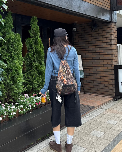 【即納】ハイウエストストレートハーフパンツ　SM0044