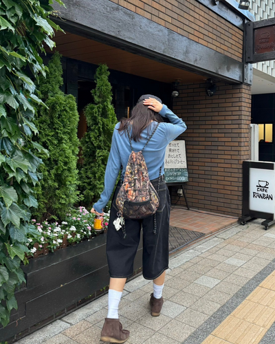 【即納】ハイウエストストレートハーフパンツ　SM0044