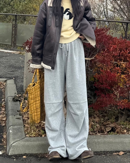 ドローコード付きサイドギャザースウェットパンツ　SM0102