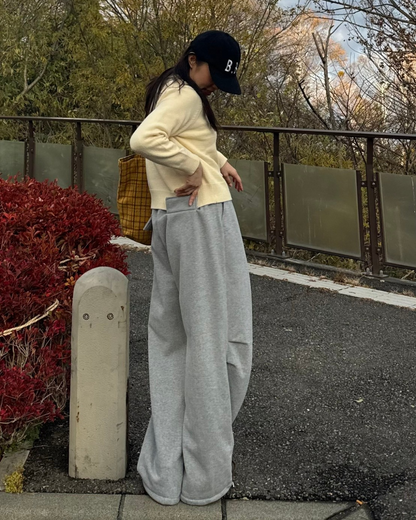 ドローコード付きサイドギャザースウェットパンツ　SM0102