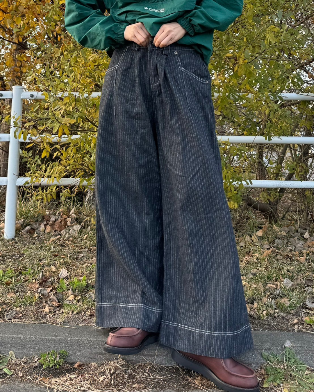 ストライプフレアレングスパンツ　SM0111