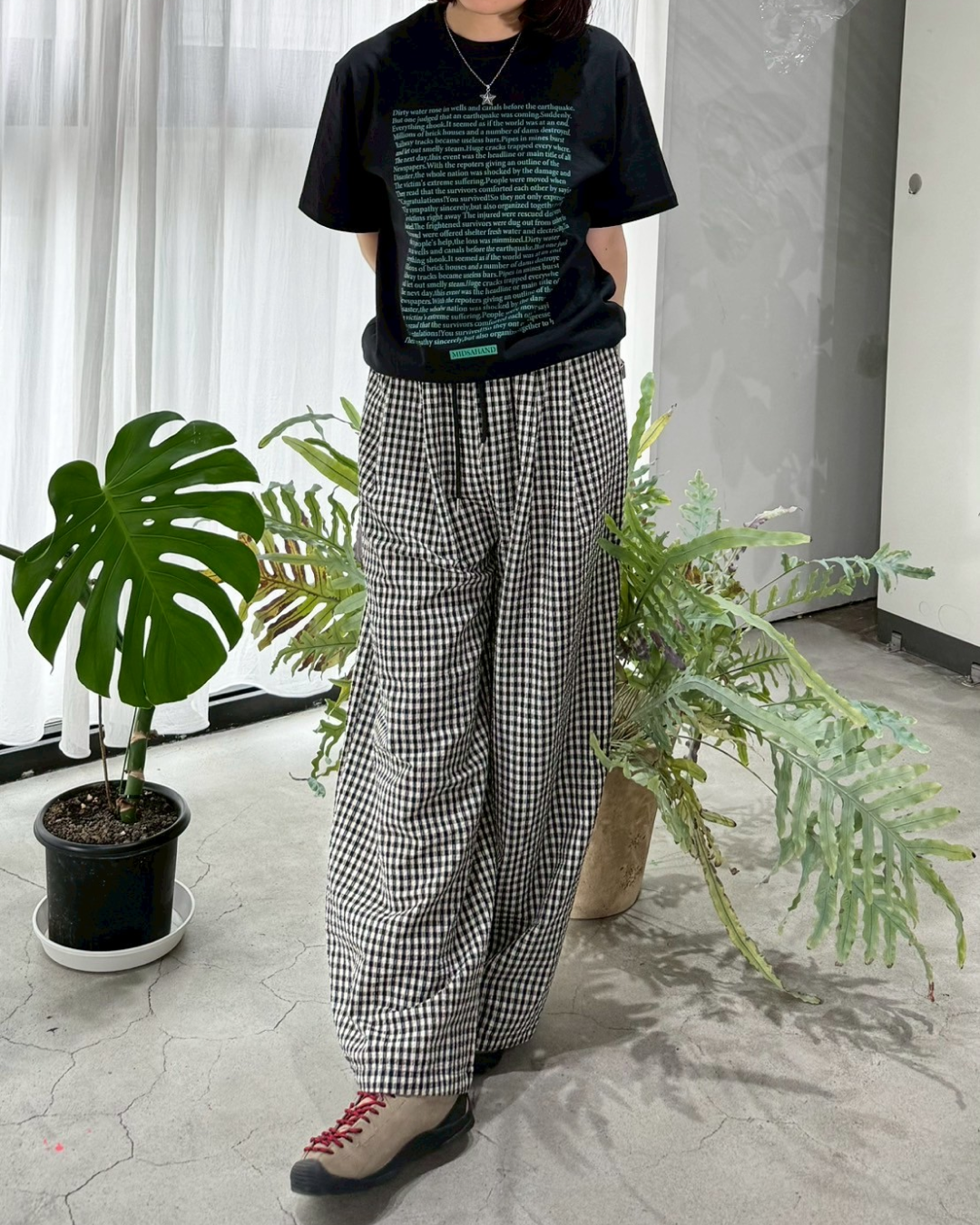 チェックタックパンツ SM1021