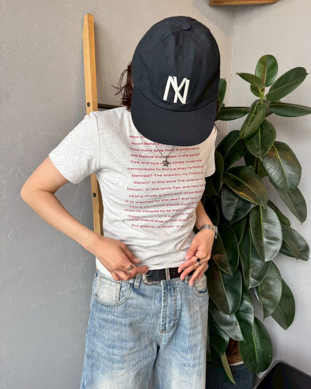 ライトレタリングミニTシャツ SM1023