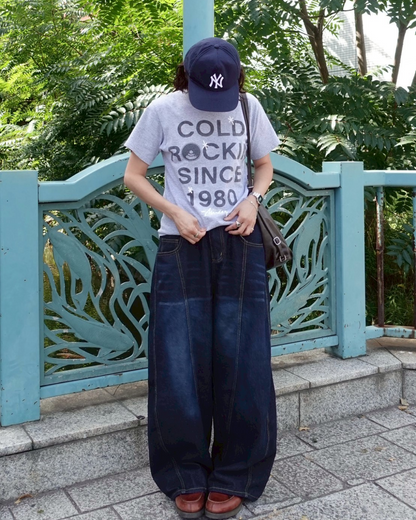 バックプリントデニムパンツ SM1105