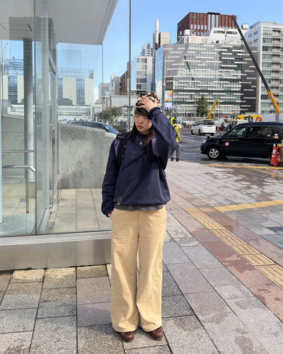 ベージュハイウエストワイドパンツ SM2000