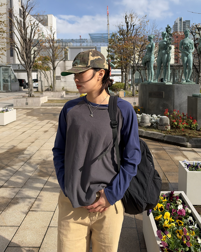 ベーシックバイカラーラグランTシャツ SM2094