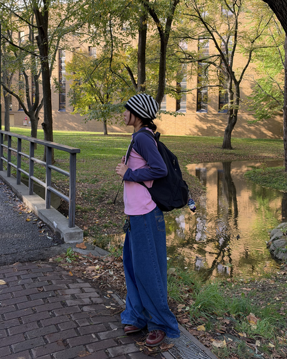 ベーシックバイカラーラグランTシャツ SM2094