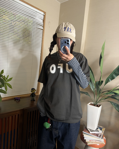 ネイビーボーダーロングTシャツ SM2101