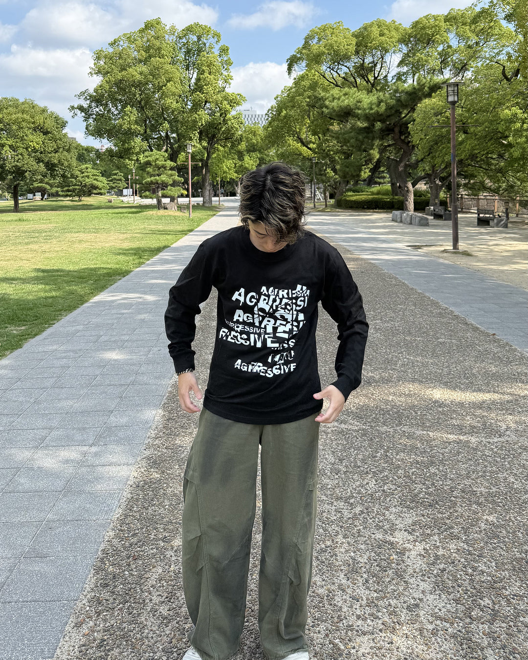 ストリートレトロプリント長袖T SP0075