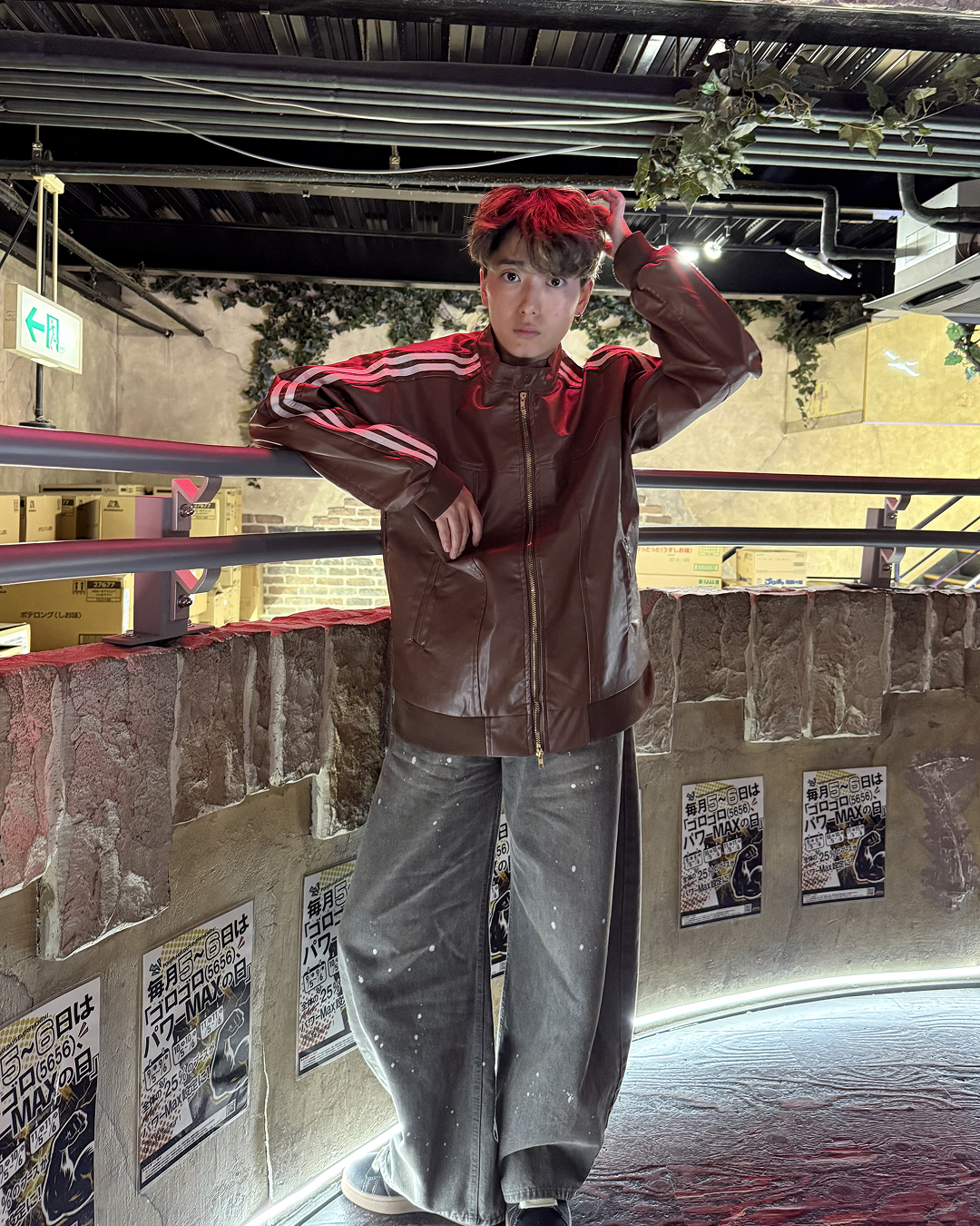 ショルダーラインレザーライクジャケット SP0083