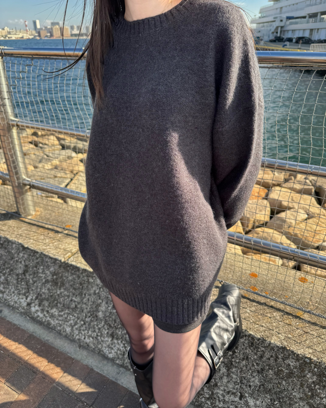 オーバーサイズグレーセーター SR0012