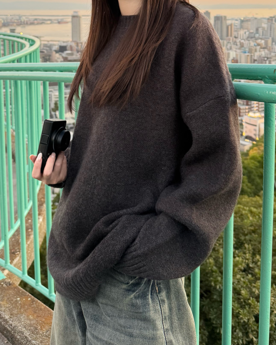 オーバーサイズグレーセーター SR0012