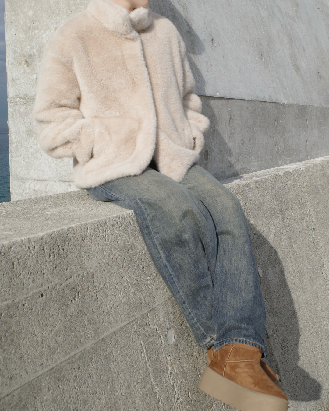 coco　コヨーテファー　40 COOCO（クーコ） トートバッグ バイカラーエコファートートバッグ