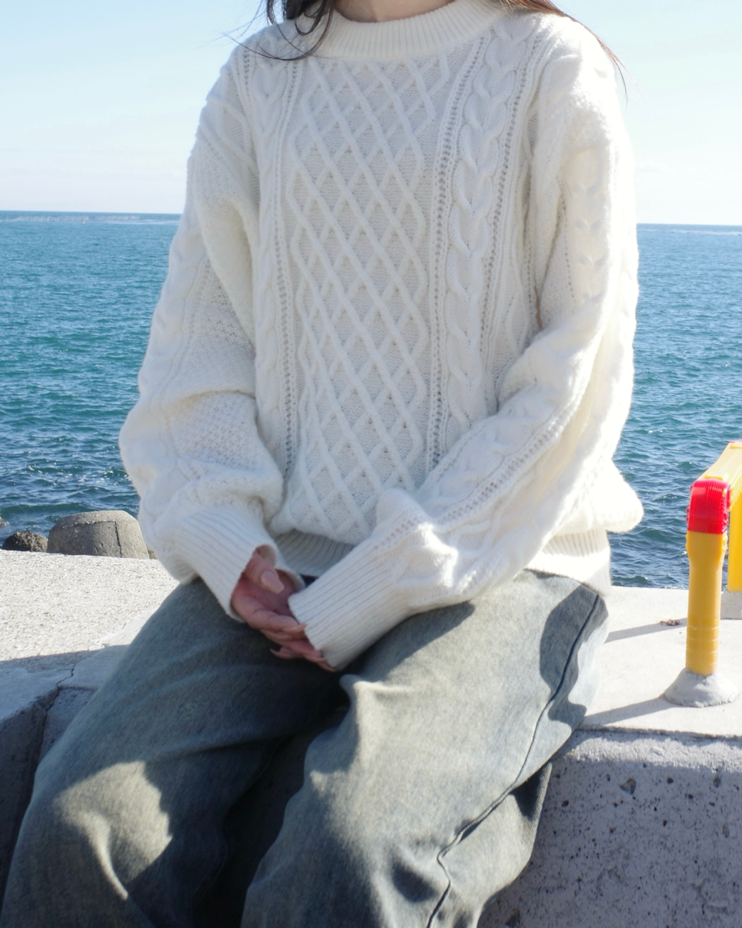 ケーブルニットプルオーバー SR0047