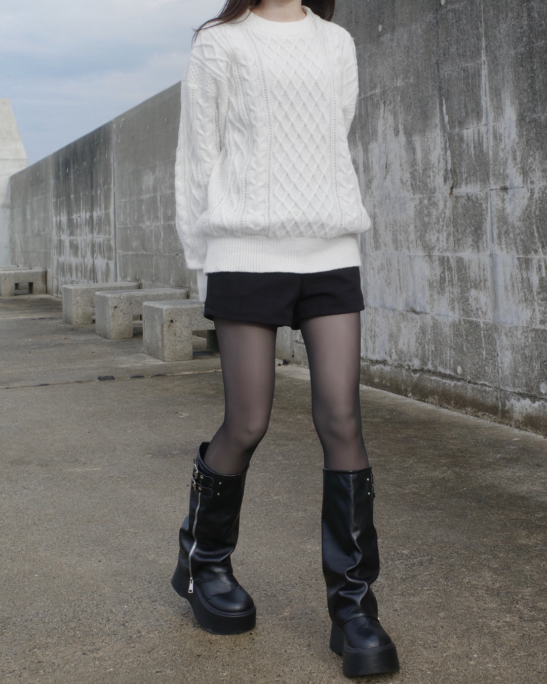 ケーブルニットプルオーバー SR0047